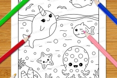 Cute & Easy Kawaii Colouring Book - Preview