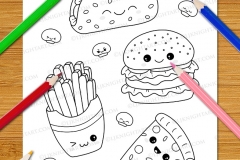 Cute & Easy Kawaii Colouring Book - Preview