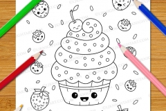 Cute & Easy Kawaii Colouring Book - Preview