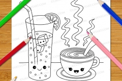 Cute & Easy Kawaii Colouring Book - Preview