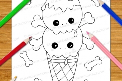 Cute & Easy Kawaii Colouring Book - Preview