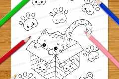 Cute & Easy Kawaii Colouring Book - Preview