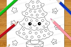 Cute & Easy Kawaii Colouring Book - Preview