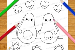 Cute & Easy Kawaii Colouring Book - Preview