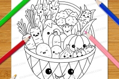 Cute & Easy Kawaii Colouring Book - Preview