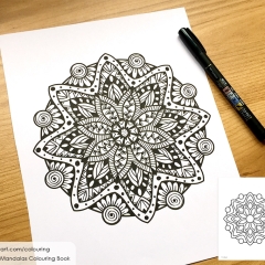 Magic Mandalas Colouring Book - Doodle-Filled Page