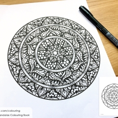 Magic Mandalas Colouring Book - Doodle-Filled Page