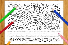 Easy Doodle Abstract Colouring Book - Preview