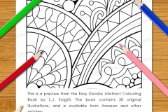 Easy Doodle Abstract Colouring Book - Preview