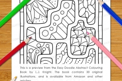 Easy Doodle Abstract Colouring Book - Preview