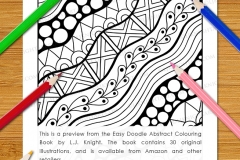 Easy Doodle Abstract Colouring Book - Preview