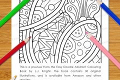 Easy Doodle Abstract Colouring Book - Preview