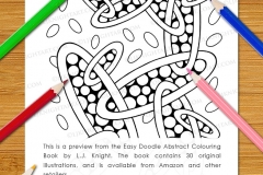Easy Doodle Abstract Colouring Book - Preview