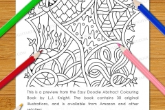 Easy Doodle Abstract Colouring Book - Preview