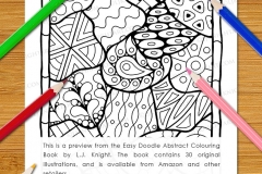 Easy Doodle Abstract Colouring Book - Preview