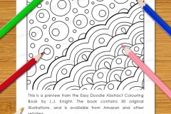 Easy Doodle Abstract Colouring Book - Preview