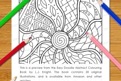 Easy Doodle Abstract Colouring Book - Preview