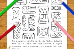 Easy Doodle Abstract Colouring Book - Preview