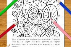 Easy Doodle Abstract Colouring Book - Preview