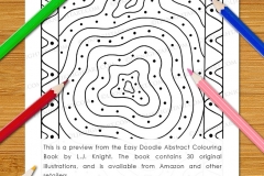 Easy Doodle Abstract Colouring Book - Preview