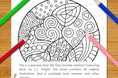 Easy Doodle Abstract Colouring Book - Preview