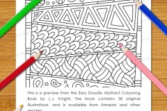 Easy Doodle Abstract Colouring Book - Preview