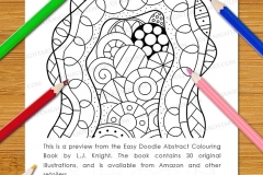 Easy Doodle Abstract Colouring Book - Preview