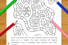 Easy Doodle Abstract Colouring Book - Preview