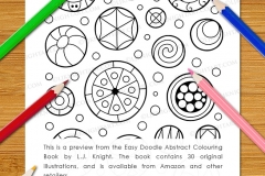 Easy Doodle Abstract Colouring Book - Preview