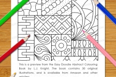 Easy Doodle Abstract Colouring Book - Preview