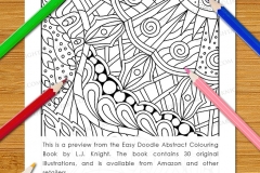 Easy Doodle Abstract Colouring Book - Preview