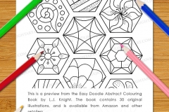 Easy Doodle Abstract Colouring Book - Preview