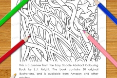 Easy Doodle Abstract Colouring Book - Preview