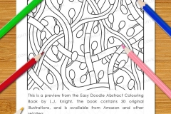 Easy Doodle Abstract Colouring Book - Preview