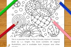 Easy Doodle Abstract Colouring Book - Preview