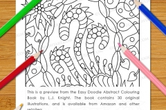 Easy Doodle Abstract Colouring Book - Preview