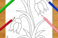 Easy Fun Flowers Colouring Book - Preview