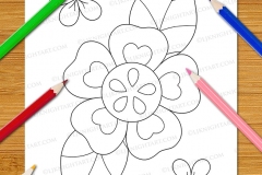 Easy Fun Flowers Colouring Book - Preview