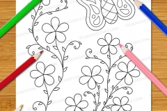 Easy Fun Flowers Colouring Book - Preview