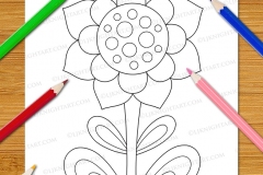 Easy Fun Flowers Colouring Book - Preview