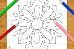 Easy Fun Flowers Colouring Book - Preview