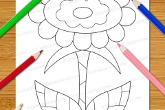 Easy Fun Flowers Colouring Book - Preview