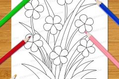 Easy Fun Flowers Colouring Book - Preview