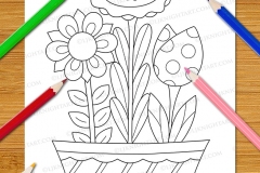 Easy Fun Flowers Colouring Book - Preview