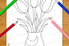 Easy Fun Flowers Colouring Book - Preview