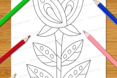 Easy Fun Flowers Colouring Book - Preview