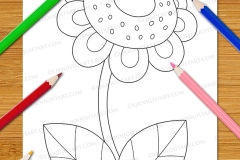 Easy Fun Flowers Colouring Book - Preview