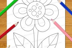 Easy Fun Flowers Colouring Book - Preview