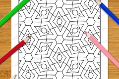 Easy Geometric Patterns Colouring Book (Volume 2) - Preview