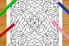 Easy Geometric Patterns Colouring Book (Volume 3) - Preview